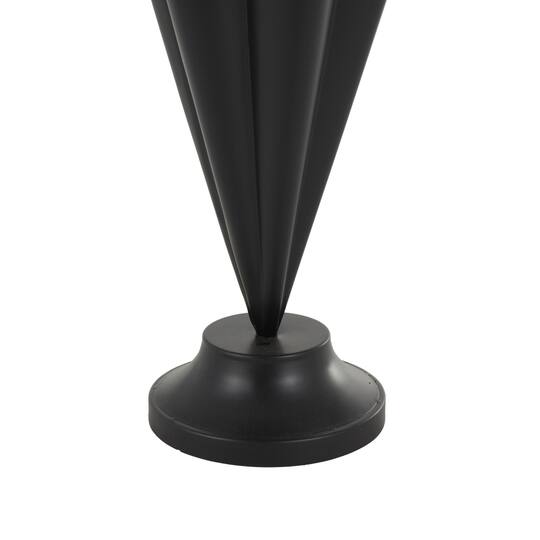 Black Metal Umbrella Stand with Gold Handle